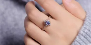 Alexandrite dainty engagement rings